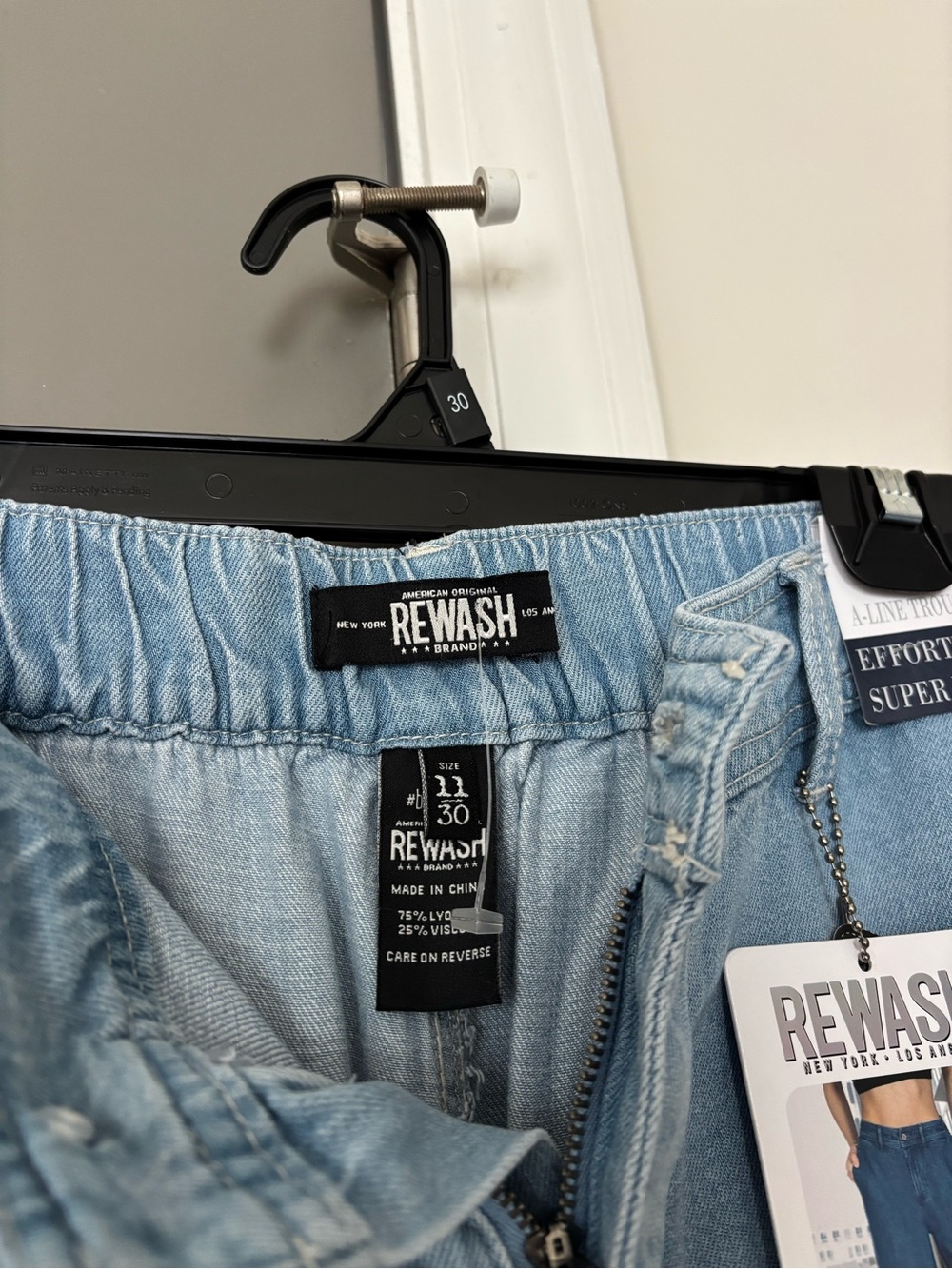 Rewash Light Blue Wide Leg Women’s Jeans - Picture 3 of 8
